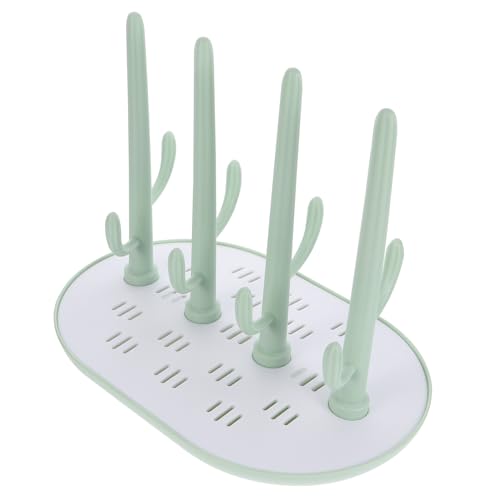 Abaodam Bottle Drying Rack Tree-Shaped Abs Plastic Milk Bottle Hanger Draining Organizer for Pacifiers Feeder Cups Space-Saving Countertop Storage