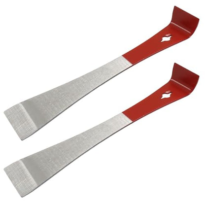 Murtenze 2PCS Hive Scraper Tools, Stainless Steel Frame Lifter J Hook Lightweight Scraper, Essential Equipment for Beekeepers