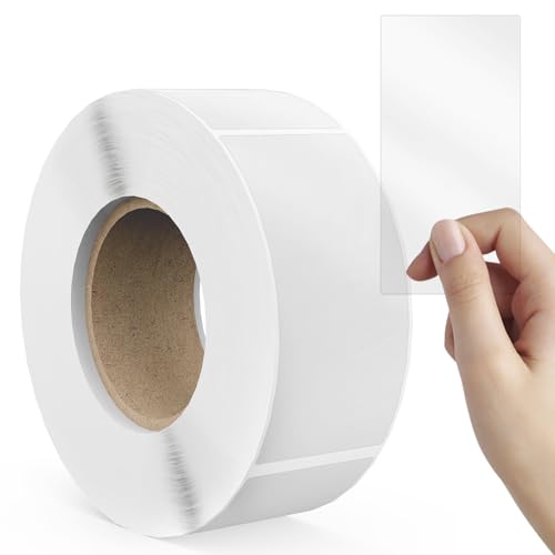 500 Pcs 4.2"x2.2" Thicken Clear Label Protectors for Protecting Barcode Library Book Back Backbone, Wmiwulien Waterproof Adhesive Wafer Seals Stickers for Numbers Clothes Food Labels Laboratory Office - color: 4.2"x2.2" (Clear)