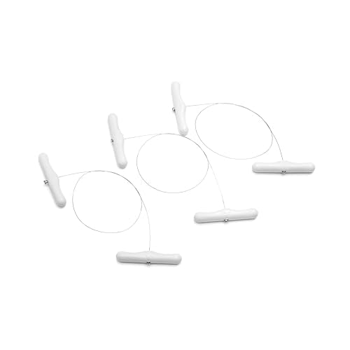 Cheese Cutter with Wire - Stainless Steel Cheese Wire 23.62 Inch - Portable Cheese Cutter Wire with Handles for Soft and Hard - Wire Cheese Cutter Strings for Block and Slices, 3 Pcs