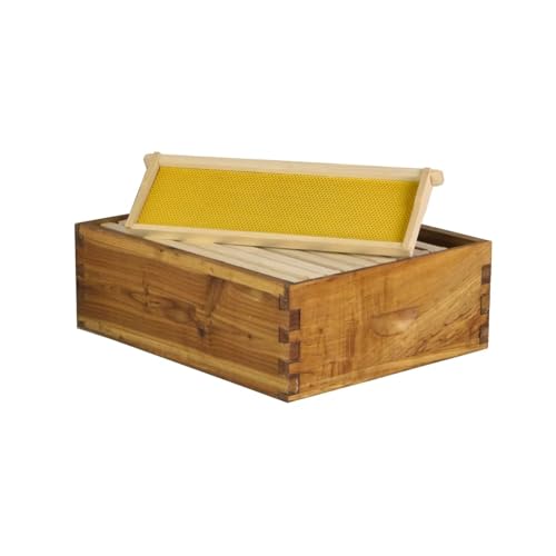 Hoover Hives 10-Frame Medium Super Box – Wax-Dipped Fir Wood Langstroth Honey Super with Dovetail Joints – Ready to Use, Durable & Weather-Resistant (1) - style: Unassembled