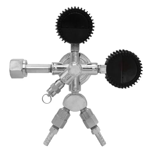 Kegco Elite Series Dual Gauge CO2 Draft Beer Regulator, 2 Product, Chrome