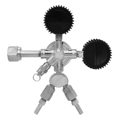 Kegco Elite Series Dual Gauge CO2 Draft Beer Regulator, 2 Product, Chrome