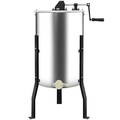 Manual Honey Extractor, 3 Frames Honey Spinner with Ergonomic Handle, Durable & Easy to Clean, Food-Grade Stainless Steel Honey Separator Equipment for Beekeeping Starter, Small-Scalez Apiary - style: 3 Frames-M
