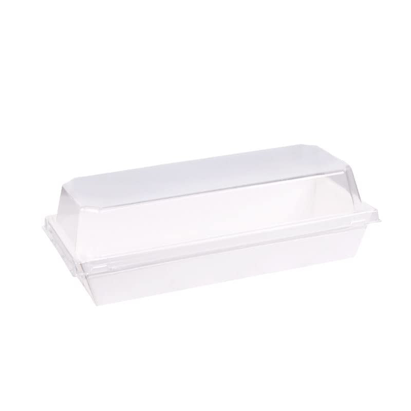 XIAOHONG 50 Pack Paper Charcuterie Boxes with Clear Lids, 7.5'' White Disposable Food Containers Sandwich Boxes Bakery Boxes for cake roll, Strawberries, Chocolate Covered Cookies, Hot Cocoa Bombs