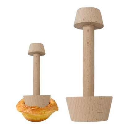 Wooden Tart Tamper,Double Side Pastry Dough Egg Tarts Pastry Tools DIY Cake Pastry Tools for Making Egg Tart, Pasta, Cheesecakes Dessert Kitchen Baking Tools (Model 4) - color: Model 4