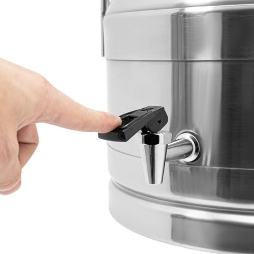 LOYALHEARTDY 20L/5.28Gal Milk Can with Faucet, Stainless Steel Milk Transport Cans Wine Pail Bucket Tote Jug Pot Oil Liquid Storage Barrel with 2 Handles Milk Container with Lid for Grain Wine Liquid - color: 20l-5.28gal With Faucet