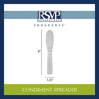 RSVP International Endurance Kitchen Collection Condiment Utensils, Spreader,Silver