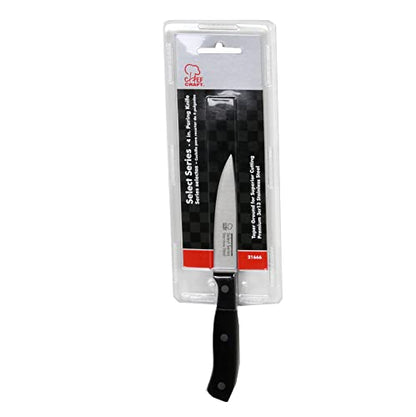 Chef Craft Select Stainless Steel Paring Knife, 4 inch blade 12 inch in length, Black - style: Paring Knife
