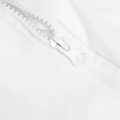 Yosoo Beekeeping Protective Veil Jacket with Double Zippers Hat Veil Breathable Polyester Cotton Bee Suit for Beekeeping Accessory (White) - color: White