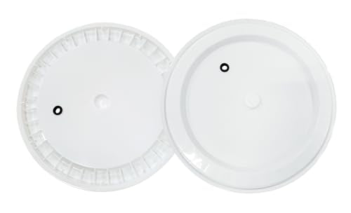 Home Brew Ohio 6.5 Gallon Fermenting Bucket with Grommeted Lid and Three-Piece Airlock - Set of 2