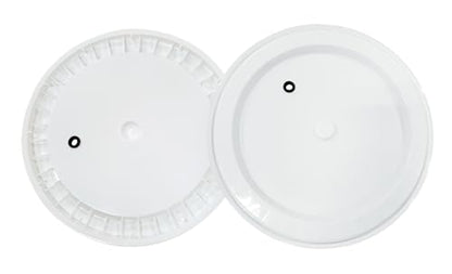 Home Brew Ohio 6.5 Gallon Fermenting Bucket with Grommeted Lid and Three-Piece Airlock - Set of 2