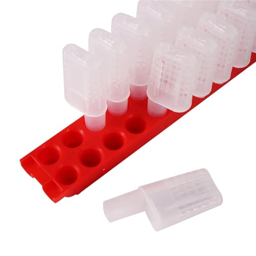 Queen Bee Cage Beekeeping Queen Rearing Shipping Bar Queen Banking Frame Bee Box Transport Moving Isolator Imprison Prisoner Cage for Beekeeping Supplies(Kit-1Pc 46Pcs) - color: Kit-1Pc 46Pcs