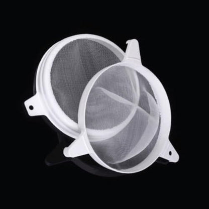 Homoyoyo Plastic Honey Filter Double Sieve Honey Strainer with Nylon Mesh Sturdy and Anti-Rust Beekeeping Tool