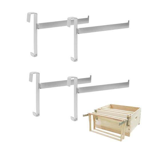 4Pcs Upgraded Beehive Frame Holder - Stainless Steel Beehive Frame Perch - 5 Full Frame Support Beekeeping Supplies Beehive Stand for Beekeeper Hive Tool