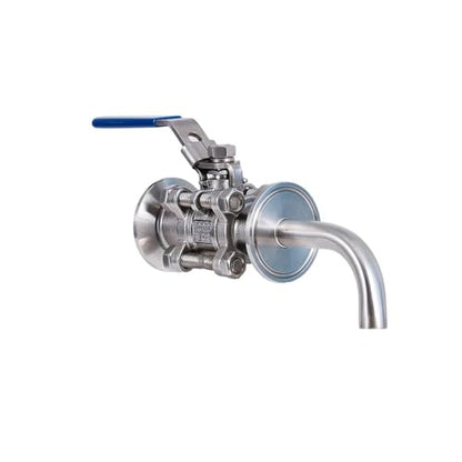 1.5 Inch Tri Clamp Ball Valve With Racking Arm – 304 Stainless Steel Homebrew Pickup Tube for Boil Kettle & Conical Fermenter – 1 PC