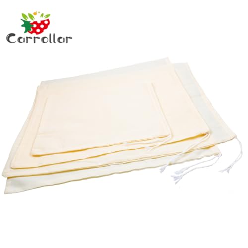 4Pack Nut Milk Bags,4 Sizes Unbleached Cotton Cheesecloth Bags,Food Strainer Bags,Reusable Muslin Strainer Bags for Yogurt,Juice,Wine,Cheese making(8x10"/10x14"/12x16"/14x14") - size: 8x10"/10x14"/12x16"/14x14"