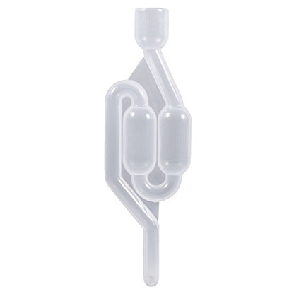 S Shape Twin Bubble Airlock, Transparent One Way Exhaust Valve for Automatic Fermentation in Wine Beer Making PPC Material 6.7 Inch