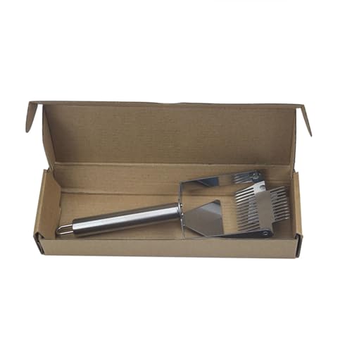 Stainless Steel Honeys Cutting Tool Reverse Hook Uncapping Fork with Ergonomic Handle Bees Hives Scraper Beekeeping Tool Beekeeper