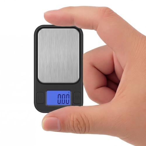 Diyife Milligram Scale, 200g/0.01g High Accuracy Pocket Scale with Storage Case, 8 Units, Multifunctional Digital Gram Scale for Lab, Jewelry, Gem, Mg, Black - color: Black