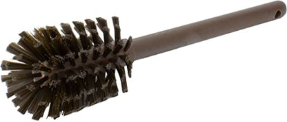 SPARTA Large Water Bottle Brush Ideal for Wide-Mouth Jars, Bottles and Tumblers, Dishwashing Tool with Handle for Home and Commercial Kitchens, Plastic, 12 Inches, Brown - color: White