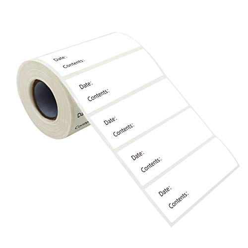 500 Freezer Refrigerator Food Labels Reminder Water Oil Resistant in Roll with Perforation Line,Removable Adhesive - color: Printed Version