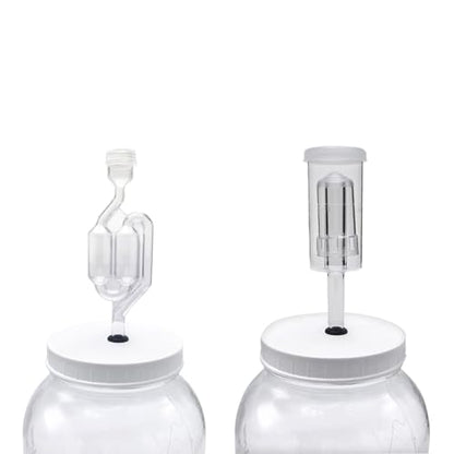 Fermentaholics Airlock 4 Pack – Brewing & Fermentation Airlocks – Use with Drilled Rubber Stopper, Grommeted Lid – Make Beer, Wine, Sauerkraut, Pickles, More (Mixed Airlock)
