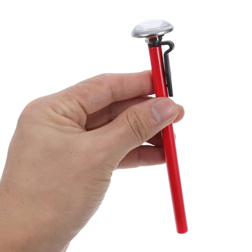 Milk Frothing Thermometer Probe Food Temperature Gauge Stainless Steel Cooking Baking Thermometer for Coffee BBQ Frying with Red Handle