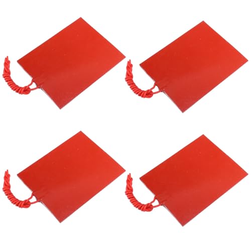 4PCS Silicone Heating Element, Icstation Heating Pad for Electronics 12V 25W Rubber Heater Constant Temperature 80X100mm/3.15X3.94 inch