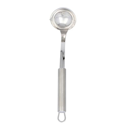 Restaurantware Stainless Steel Sauce Ladle - German Standard Gravy Ladle with Ergonomic Handle, Dishwasher Safe - Small Ladle For Serving Soups, Dressings, Sauces - style: Steel Sauce Ladle