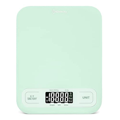 Etekcity Food Kitchen Scale, Digital Grams and Ounces for Weight Loss, Baking, Cooking, Keto and Meal Prep, Large, Green - color: Green