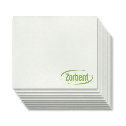 Zorbent Super Absorbent Towels 10 Pack, Natural, Reusable Paper Towel Alternative, Lint Free Cleaning Cloth for Kitchen, Gym, Shoes, Travel, & Camping, Multipurpose Damp Duster, Spill & Mess Cleaner - color: Natural, size: 10 Pack