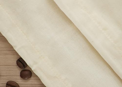 3 Pack Reusable Cold Brew Coffee Bags - 100% Organic Cotton Reusable Cold Brew Coffee Filters Bags - Large Coffee Sock Filters - Mason Jar Cold Brew Bags - Washable Coffee Filter Pouch (Large 12"x8")