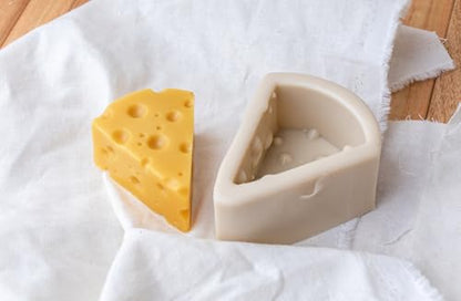 AngleThing Realistic Food & Dessert Shape Silicone Mold Series – 3D Tangerine & Cheese Designs for Candle Making, Wax Melts, Soap, Resin (Cheese (Triangle Slice)) - size: Cheese (Triangle Slice)