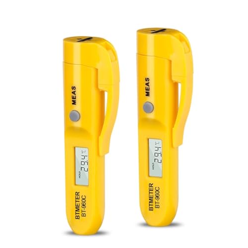 Digital Infrared Thermometer with Pocket Clip - Instant Read Thermometer Non-Contact Compact Temperature Tester for Meat Candy Cooking Food Grill Kitchen BBQ Candy Water-2PACK(NOT for Human Temp) - color: BT-960C 2 PACK (Yellow)