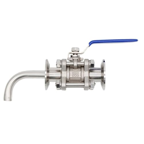 1/1.5"TC Ball Valve & Racking Arm Stainless Steel 304 50.5mm OD Homebrew Kettle/Conical Fermenter Parts