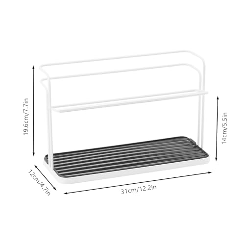 Bottle Drying Rack, Cup Drying Rack,Tumbler Drying Rack with Drain Tray (White) - color: White