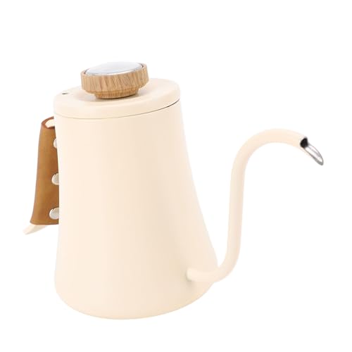 Gooseneck Coffee Kettle Stainless Steel Pour Over Kettle 600ml with Built in Thermometer Ergonomic Handle for Home Brewing and Outdoor Camping
