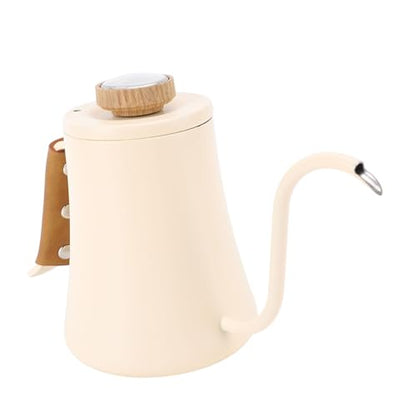 Gooseneck Coffee Kettle Stainless Steel Pour Over Kettle 600ml with Built in Thermometer Ergonomic Handle for Home Brewing and Outdoor Camping