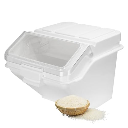 Flour Bin,50lb Stackable Kitchen Ingredient Storage Container with Lid - Food Pantry Organizer for Flour, Sugar, Rice, Baking,Dog Food Supplies (50lb) - size: 50lb