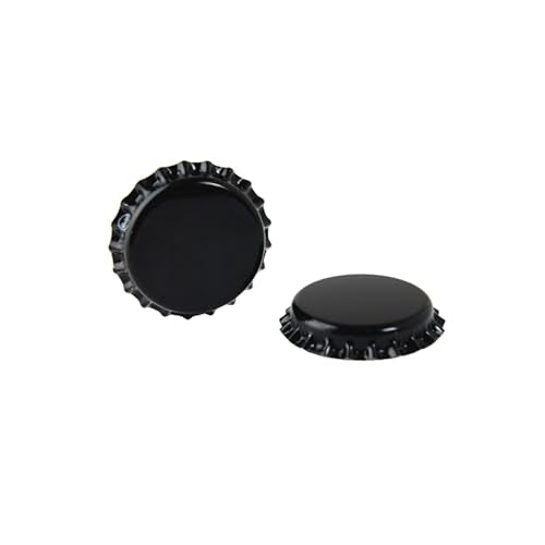 FastRack 288 Oxygen Absorbing Beer Bottle Caps | 26mm Pry-Off Black Standard Homebrew Bottle Tops for Glass Bottles | PVC-Free Beer Crown Caps for Bottling - color: Black