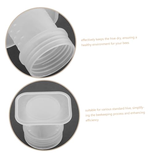 20pcs Bee Bee Water Cups for Garden Bee Supplies Bee Feed Cup Bee Feeder Station Beekeeping Equipment Beehive Water Dispenser Beekeeper Tool Bee Feeders Transparent Plastic