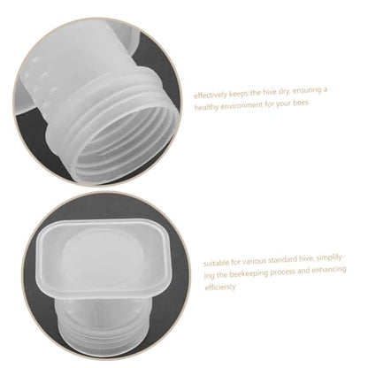 20pcs Bee Bee Water Cups for Garden Bee Supplies Bee Feed Cup Bee Feeder Station Beekeeping Equipment Beehive Water Dispenser Beekeeper Tool Bee Feeders Transparent Plastic