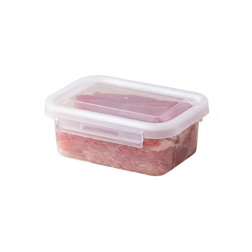 Food Storage Containers with Lids, Stackable PP Plastic Bins for Refrigerator & Pantry Organization, Clear Design for Leftovers and Prep Ingredients - size: 6.65 x 4.72 x 2.8 in