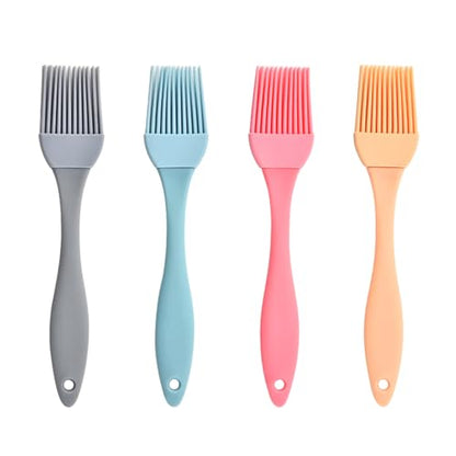 Silicone Oil Brush Barbecue Basting Brush Seasoning Sauce Cake Bread Butter Egg Heat Resistant Home Kitchen Baking Cooking Tools - color: Pink, size: Medium