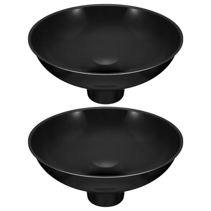 Vesici Extra Large Wide Mouth Funnel 2.5" x 10" Multi Purpose Filling Funnel Plastic Reusable for Water Softener Resin Tanks Carbon Media Jar Filling Use(Black,2 Pack) - color: Black