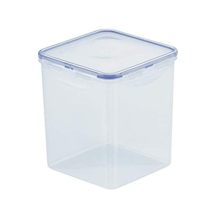 LOCK & LOCK Easy Essentials Plastic Food lids/Pantry Storage/Airtight containers, BPA Free, Square-11 Cup-for Sugar, Clear (Pack of 2) - size: Square - 88 Ounce (Pack of 2), style: 11 Cup