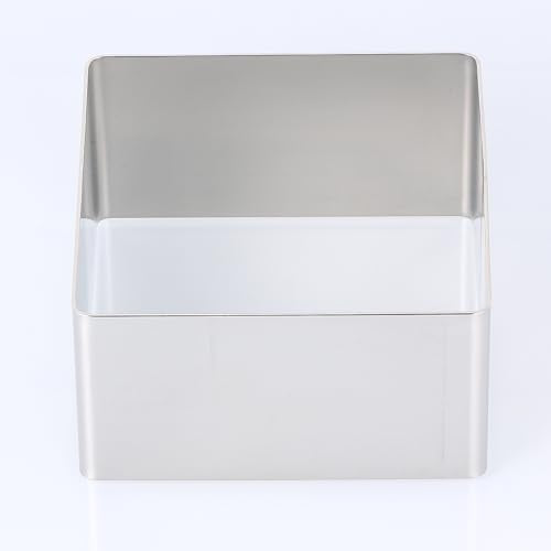 GALPADA Stainless Steel Cake Ring Square Mousse Ring Pastry Cutter Mold for Baking Cake Cookies Bread Cheese and Desserts 3.66 X 3.66 X 1.57 in 1 Pack - size: Size 5