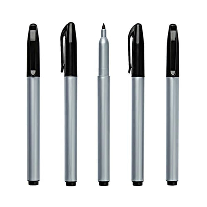 Cadie Permanent Freezer Marker Set of 5 – Waterproof Fast-Drying Black Ink Pens with Chisel Tip for Food Labeling, Fridge & Freezer Storage, Kitchen & Lab Use & General Organization. - style: 5 Pack