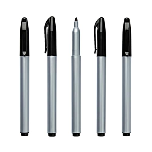 Cadie Permanent Freezer Marker Set of 5 – Waterproof Fast-Drying Black Ink Pens with Chisel Tip for Food Labeling, Fridge & Freezer Storage, Kitchen & Lab Use & General Organization. - style: 5 Pack
